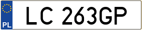 Trailer License Plate